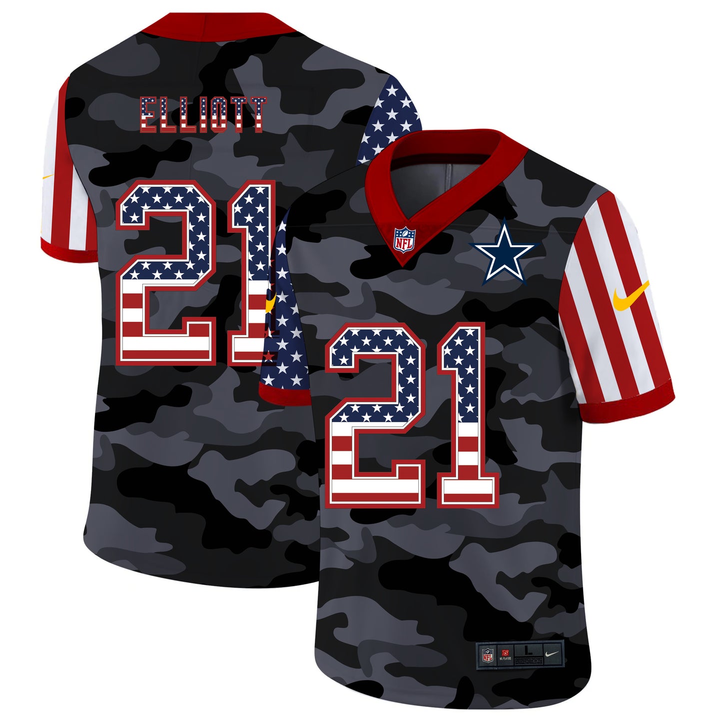 Dallas Cowboys #21 Ezekiel Elliott Style 2