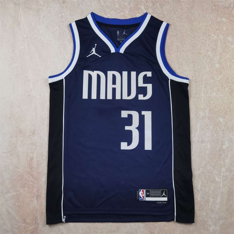 Dallas Mavericks #31 Klay Thompson Hot Press Mavericks 31 Navy Statement Edition s-xxl Style 2