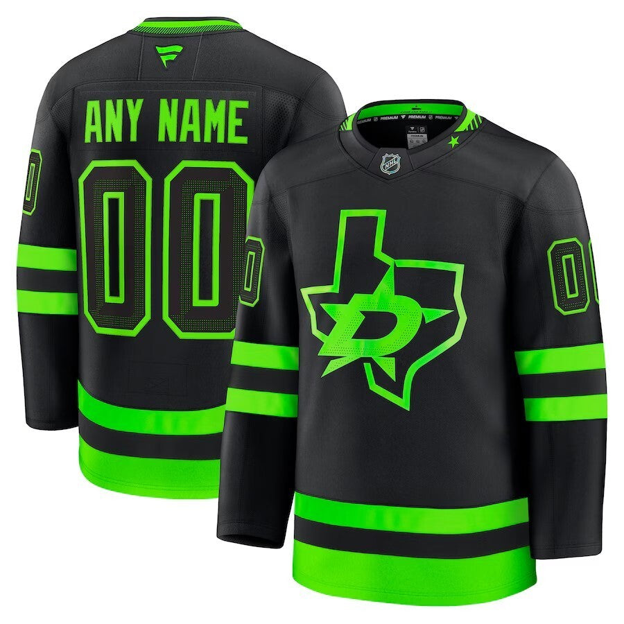 Dallas Stars Fanatics Alternate Premium Custom Jersey - Black