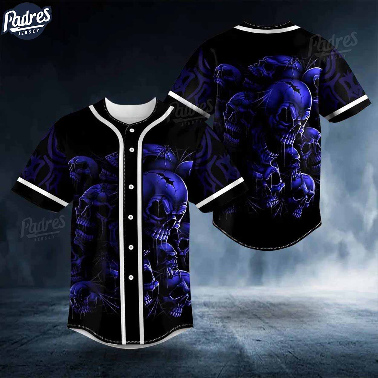 Dark Blue Cracked Skull Baseball Jersey - Padres Jersey Oasis: Elevate Your Baseball Style Game T-Shirts, Hoodie, Sweatshirt