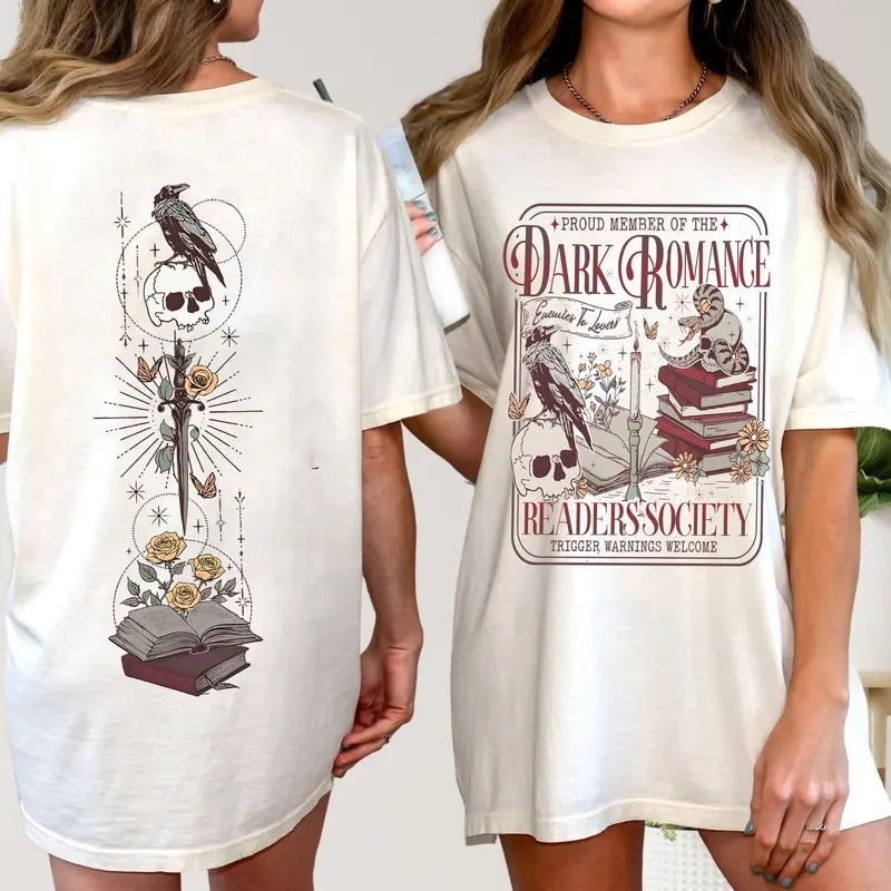 Dark Romance Book Club T-Shirt, Good Girls Read Dark Romance Sweatshirt, Dark Romance Social Club Hoodie, Smut Merch, Booktok Sweater