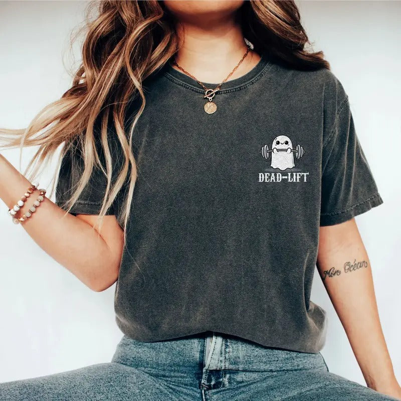 Dead Lift Ghost Shirt, Gym Halloween Shirt, Funny Gym Halloween Tee, Fitness Lover Halloween Sweatshirt, Ghost Halloween T-Shirt, Gym Lover Shirt, Cute Ghost T-Shirt, Weightlifting Shirt, Halloween Mom Shirt, Cute Mama Ghost Sweatshirt, Women Top