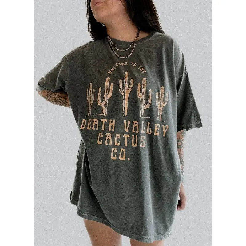 Death Valley Cactus Tee, Trendy boho aesthetic tee, bohemian shirt, desert hippie, tee Hoodie, Sweatshirt | WearSparks.com
