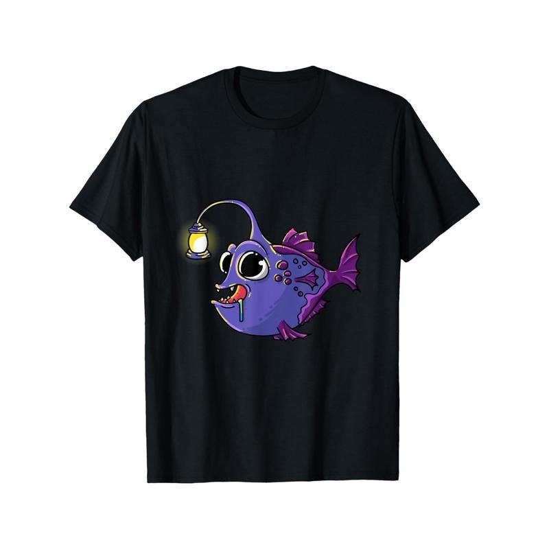 Deep sea lantern fish fishing fish sea monster T-shirt Made in USA