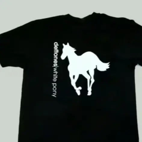 Deftones White Pony T-shirt Short Sleeve Cotton Black Men All Size Menswear Top