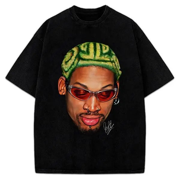 Dennis Zig Zag Green Hair Hollywood 90's Vintage Design T-Shirt