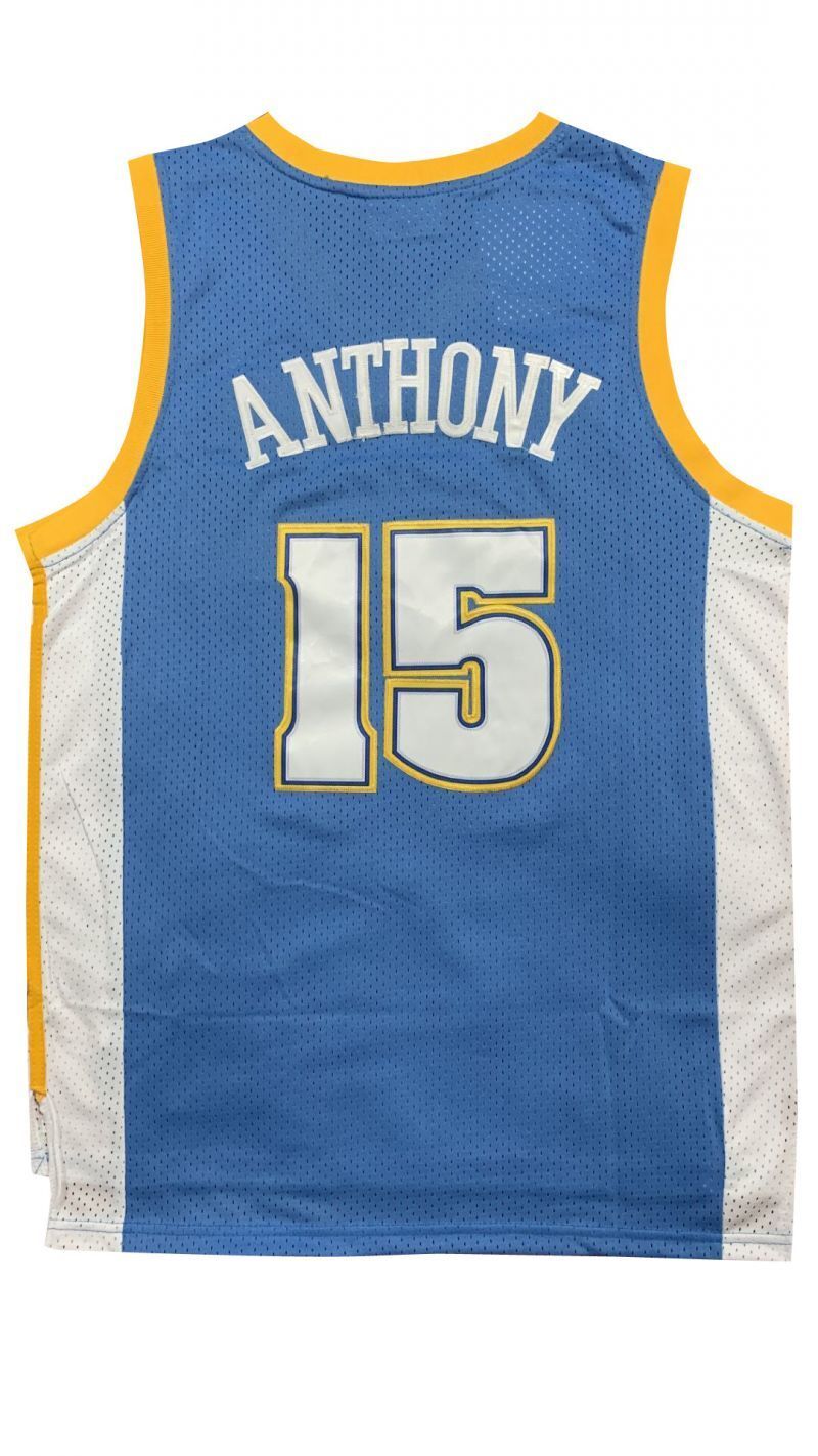 Denver Nuggets #15 Carmelo Anthony Nuggets 15 # Anthony Blue 2003-04 Classic Retro Jersey Style 1