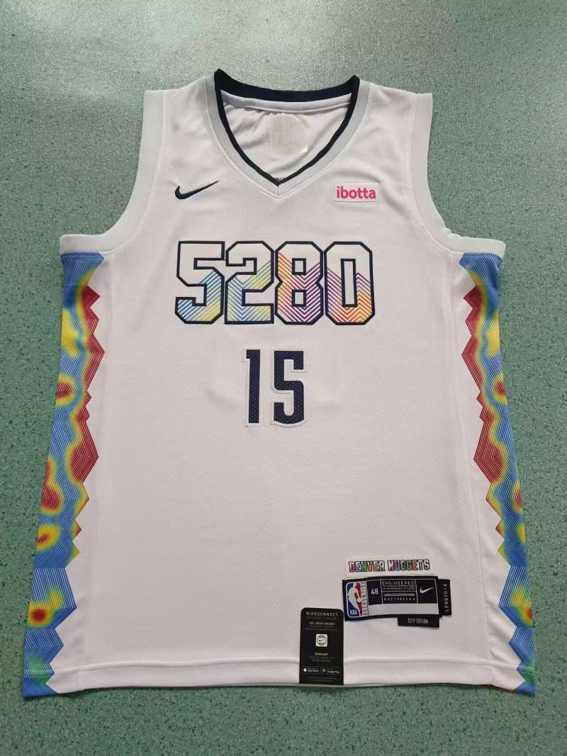 Denver Nuggets #15 Nikola Jokic New Season Nuggets 15 City Edition Style 2