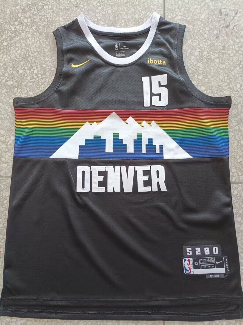 Denver Nuggets #15 Nikola Jokic Nuggets 15 City Edition Style 2