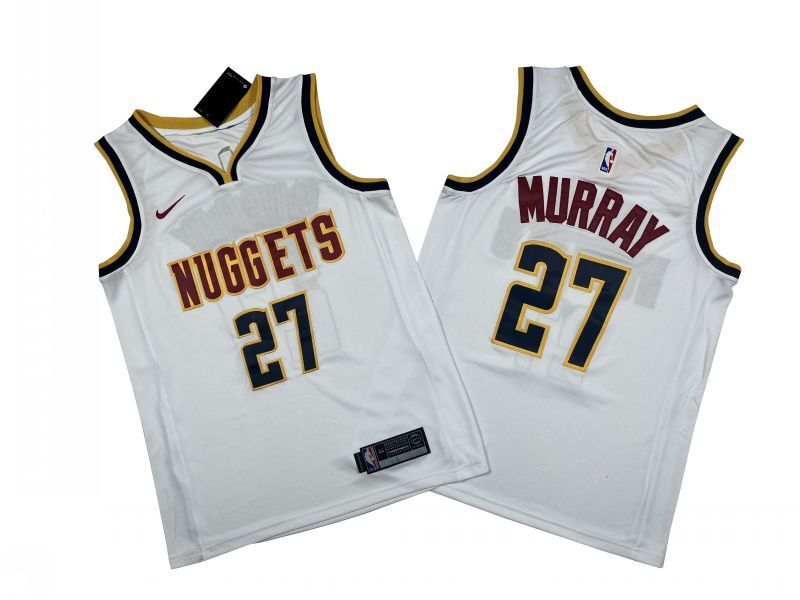 Denver Nuggets #27 Jamal Murray Nuggets 27 # White Fan Edition -- Jabbar . Murray