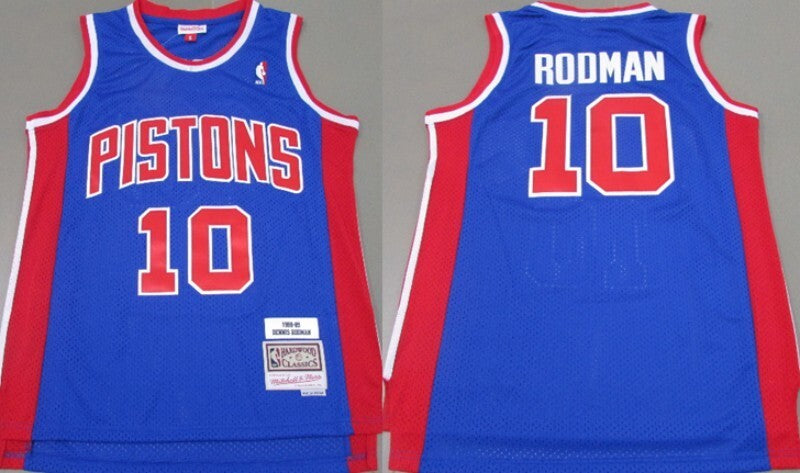 Detroit Pistons #10 Dennis Rodman Pistons Rodman 10 # 1988-89 Retro Jersey