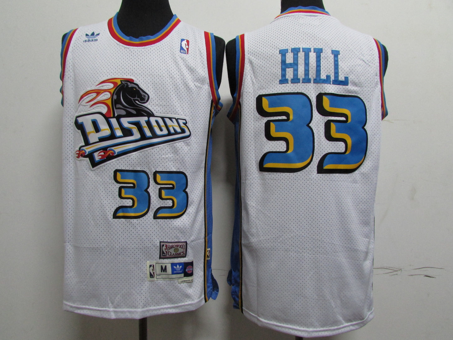 Detroit Pistons #33 Grant Hill Pistons Retro 33 # Hill White