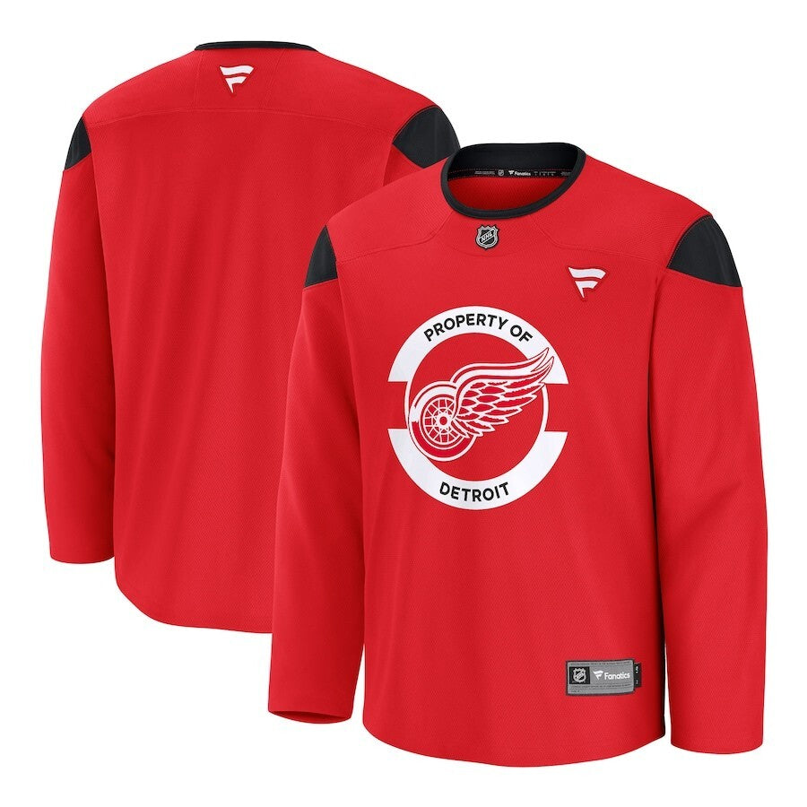 Detroit Red Wings Fanatics Home Practice Jersey - Red