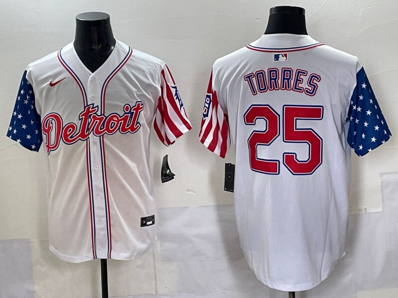 Detroit Tigers #25 Gleyber Torres Tigers Adult Style 1