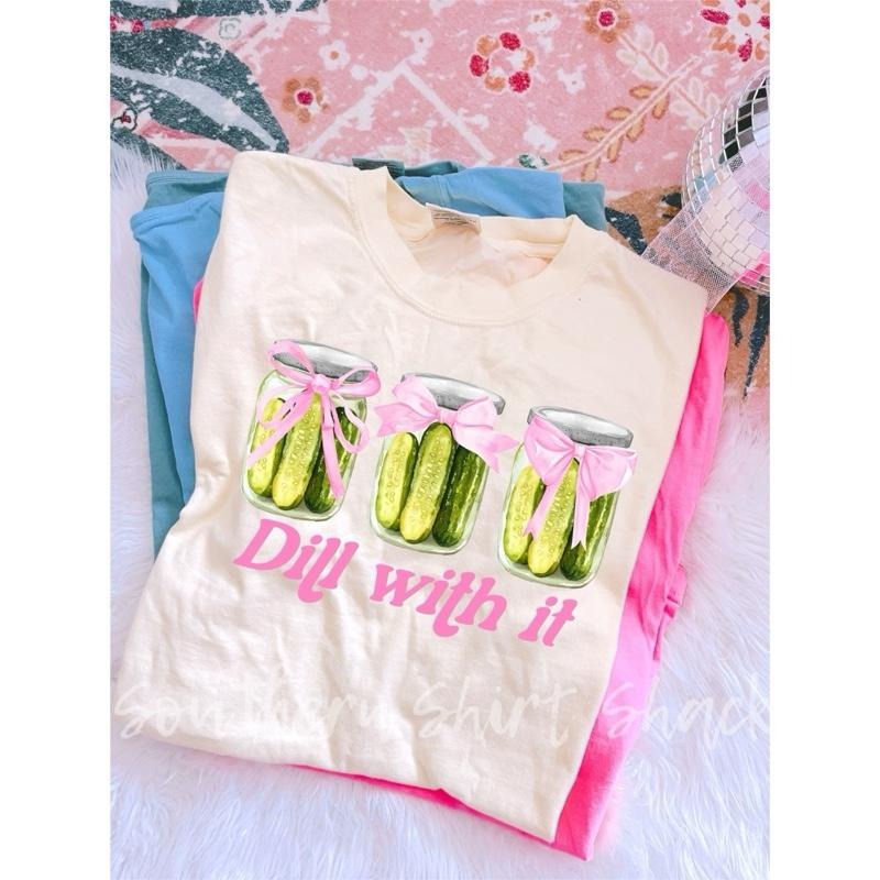 Dill with it Pickle Lover T shirt | Ivory comfort colors t shirt top