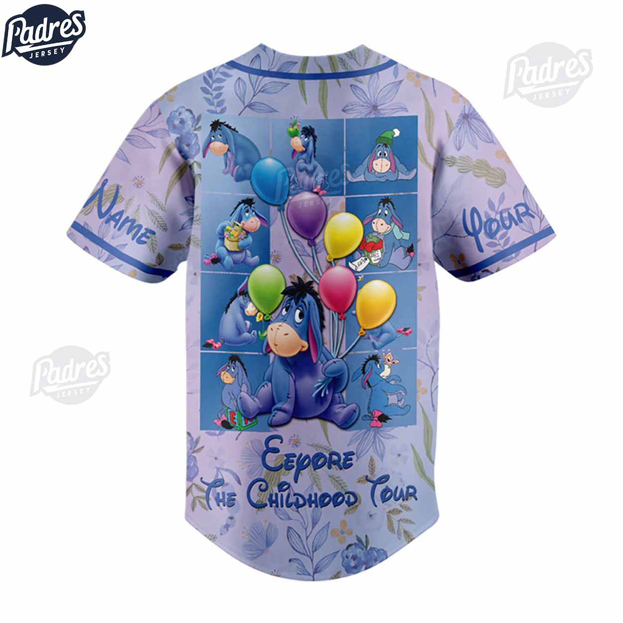 Disney Eeyore The Childhood Tour Custom Baseball Jersey - Padres Jersey Oasis: Elevate Your Baseball Style Game