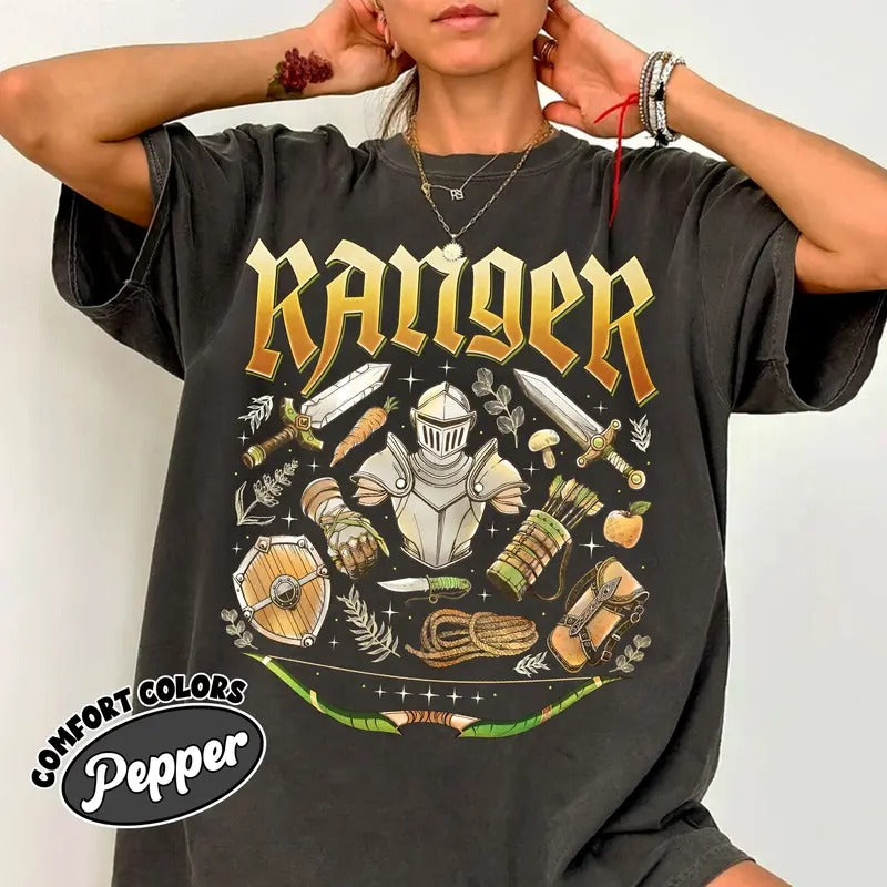 DnD Ranger Classes Comfort Colors Shirt, Funny DnD Shirt, Dungeons Shirt, Ranger Classes Tabletop Gaming Tee, RPG Lover Gift