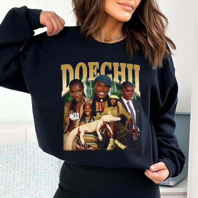 Doechiii Bootleg Graphic Tee, Female Rapper, Rap Hip Hop Fan Clothing, Unisex Sweater Pullover Tee