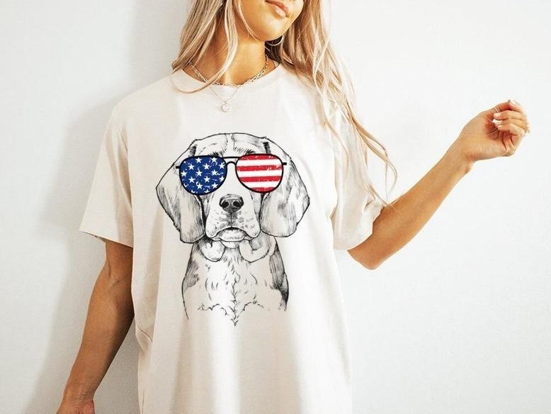 Dog 4th of July Shirt, Dog Breed Fourth of July Tshirt, Personalized Dog Mom 4th July Tank Top America Patriotic Independence Day Tee