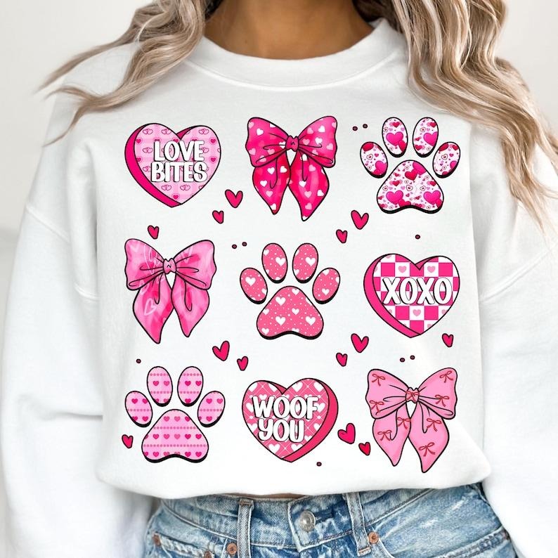 Dog Mama Coquette Valentine Sweatshirt Dog mom Valentine day Mother Day Gift for Mom