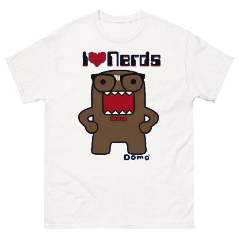 Domo I love nerds t shirt grunge emo scene y2k Amity affliction, graphic tees for men,graphic tee Menswear Top