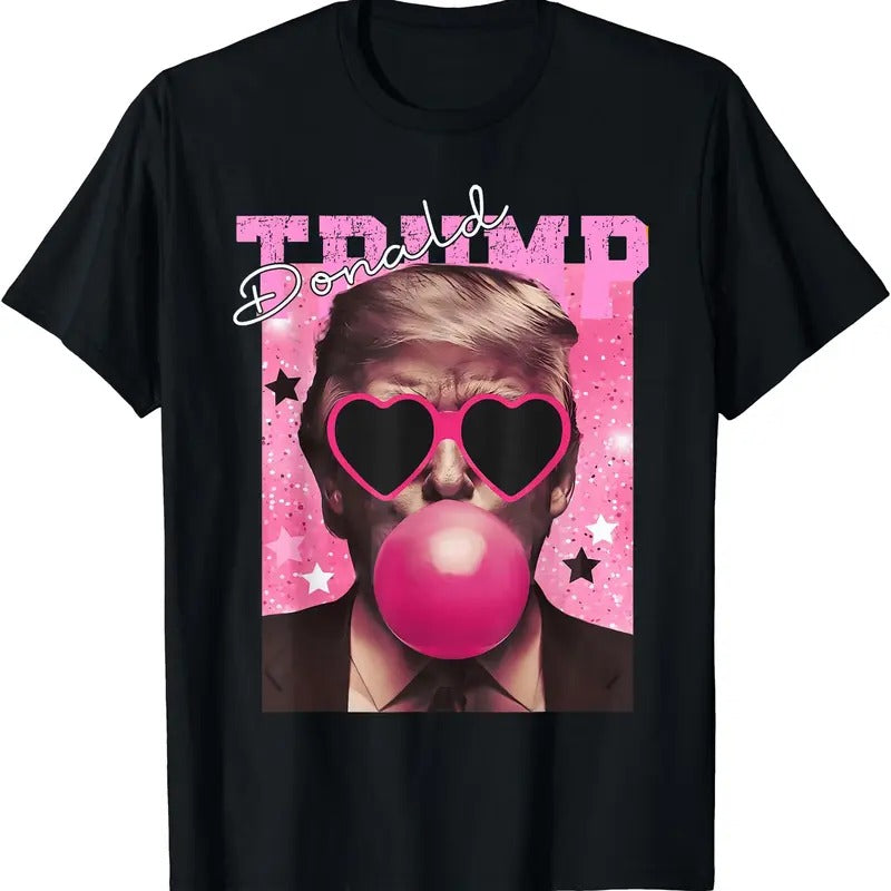 Donald Trump Bubble Gum Pink Sunglasses T-Shirt