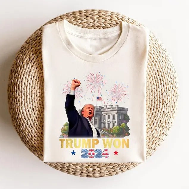 Donald Trump We Won Election 2024 shirts, MAGA Trump Crewneck, 2024 Election Tee, Trump 2024 Shirt, Republican Gifts,...