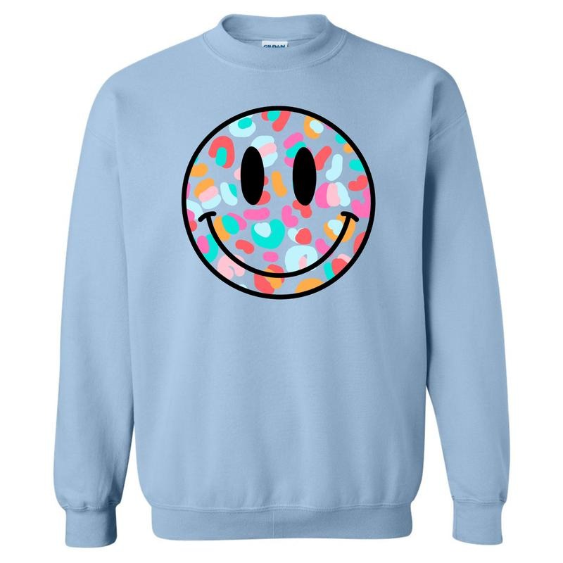 Doodle Cheetah Happy Face Sweatshirt 'NLB'