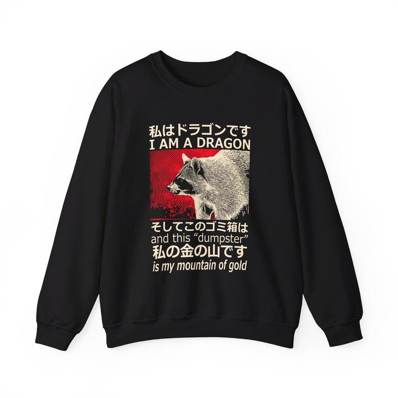 Dragon Raccoon Crewneck Sweatshirt