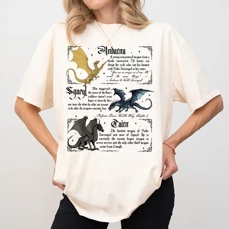 Dragons Book Lover Comfort Colors Shirt, Dragon Rider T-shirt, Bookish Tee, Fantasy Reader Clothing, Gift For Book Lovers