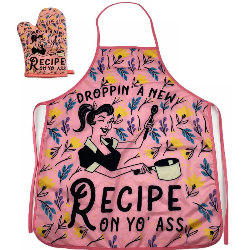 Droppin A New Recipe On Yo Ass Funny Cooking Kitchen Accessories Funny Graphic Kitchenwear Funny Food Novelty Cookware...