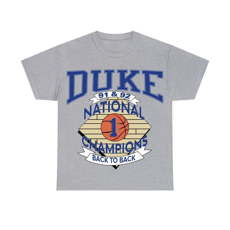 Duke Nation Champions Back to Back T-Shirt, Retro Style Classic Basketball Fan Apparel, Sport Shirt, Graphic Shirt for Women, for Men