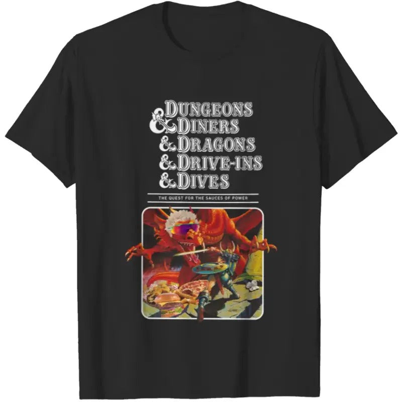 Dungeons & Diners & Dragons & Drive-ins & Dives - Dungeons And Dragons - T-Shirt , Unisex T-Shirt, For Men Women Menswear Top
