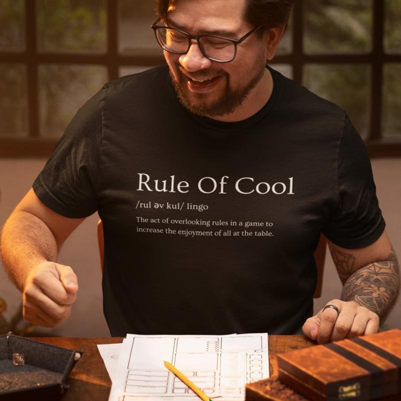 Dungeons And Dragons &Quot;Rule Of Cool&Quot; Definition Shirt Gift For Dungeon Masters And Players