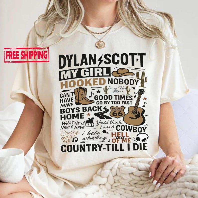 Dylann Sc0tt Shirt, Country Till I Die Tee, Shirt Music Tour Tee Fan Graphic T-Shirt
