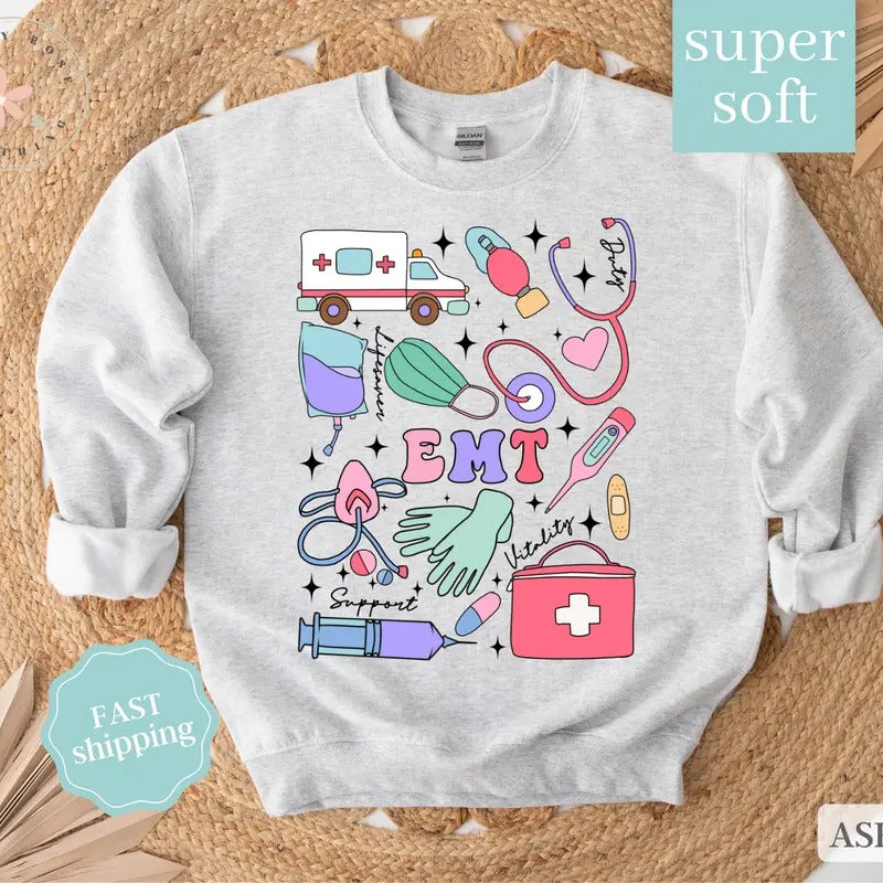 EMT Sweatshirt, EMT Crewneck, Gift for EMT