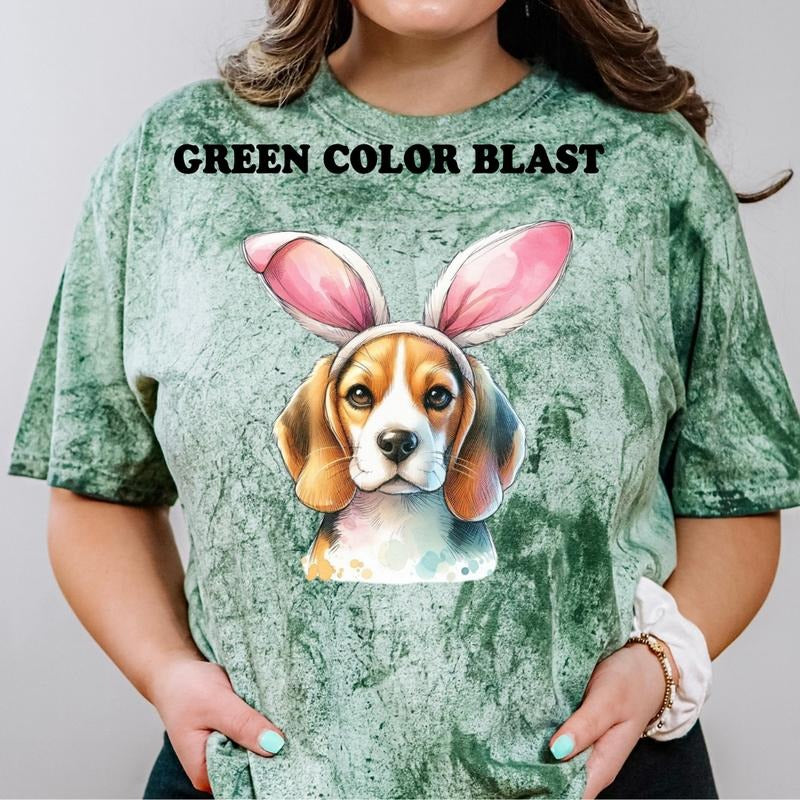 Easter Beagle Shirt ~ Unisex Apparel Relaxed Fit Printed In The USA Clothing Womenswear Casual Comfort Cotton Top Athletic Boho Chic