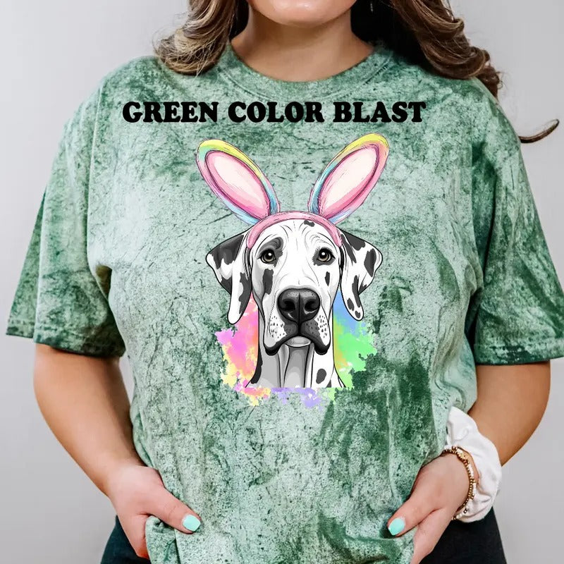 Easter Dalmation Shirt ~ Unisex Apparel Relaxed Fit Printed In The USA Clothing Womenswear Casual Comfort Cotton