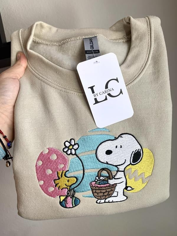 Easter Day Embroidered Sweatshirt - Cute Bunny Apparel - Custom Easter Jumper - Easter Apparel