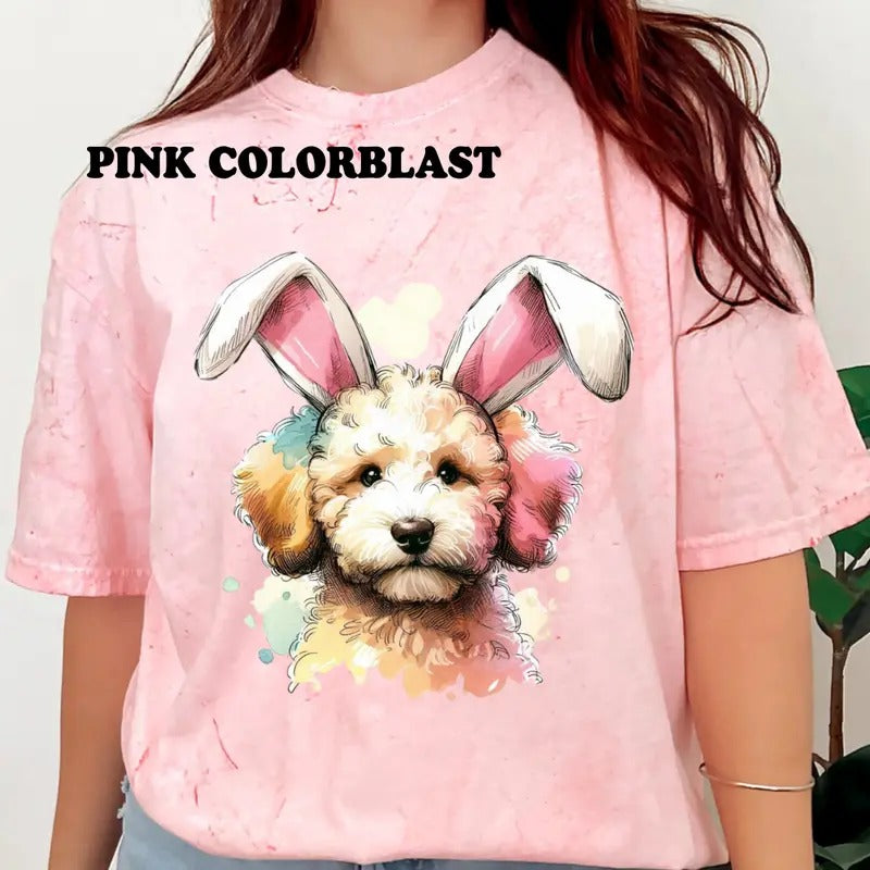 Easter Goldendoodle Shirt ~ Unisex Apparel Relaxed Fit Printed In The USA Clothing Womenswear Casual Comfort Cotton Top Athletic Boho Chic
