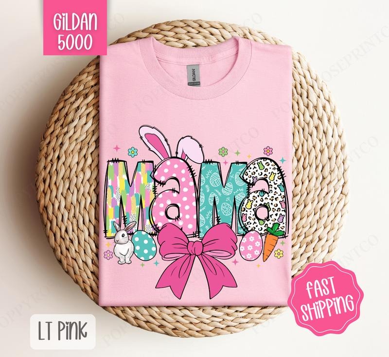 Easter Mama Shirt Gildan, Cute Easter Tee, Trendy Mom Women's Tshirt Plus Sizes, Gift for Her