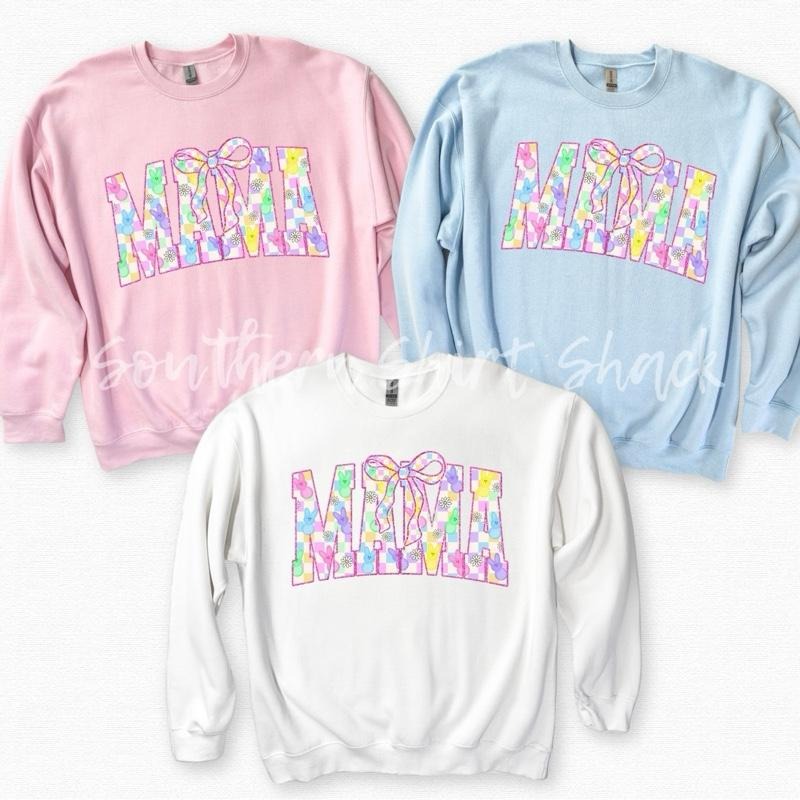 Easter Mama Sweatshirt | Peeps Easter Sweatshirt | Mama Sweatshirt