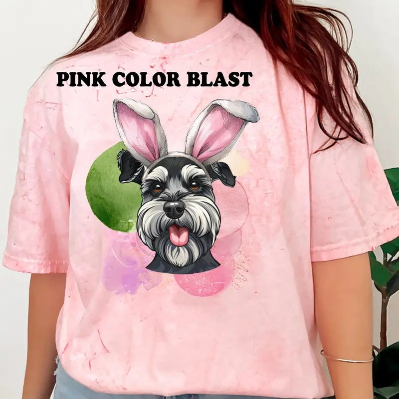 Easter Schnauzer Shirt ~ Unisex Apparel Relaxed Fit Printed In The USA Clothing Womenswear Casual Comfort Cotton Top Athletic Boho Chic