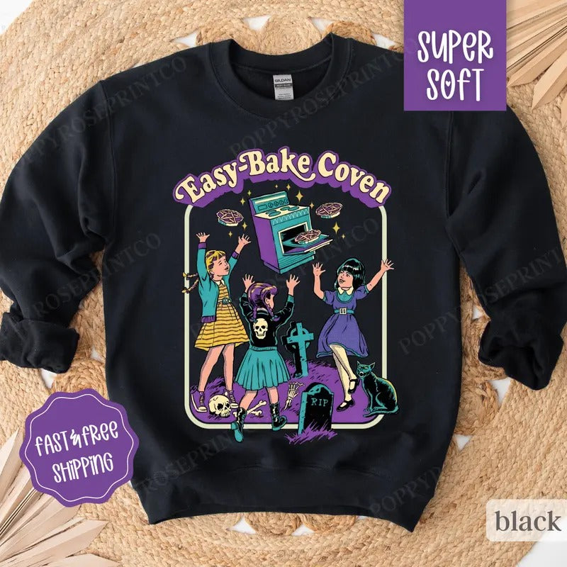 Easy Bake Coven Sweatshirt, Halloween Crewneck, Womens Sweatshirt, Fall Sweater