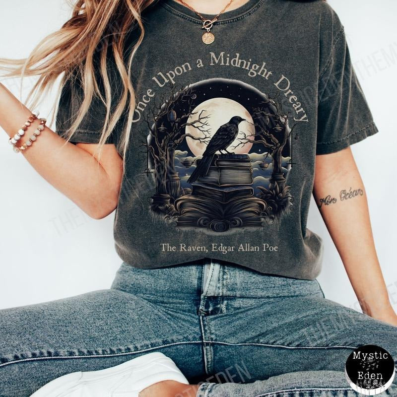 Edgar Allan Poe shirt Dark Academia Shirt Poe TShirt Poet Shirt Literature Shirt The Raven Bookish Shirt Edgar Allan Poe Gift