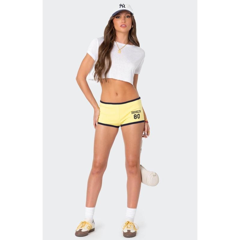 Edikted Women's Brooklyn Baby Contrast Shorts