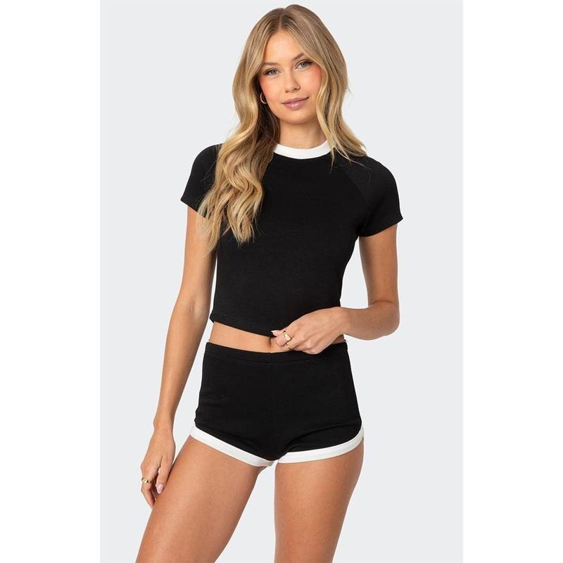 Edikted Women's Elana Contrast Raglan Top