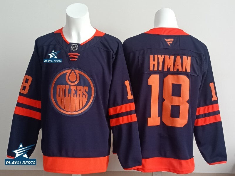 Edmonton Oilers #18 Zach Hyman Oilers Champion Edition Style 2