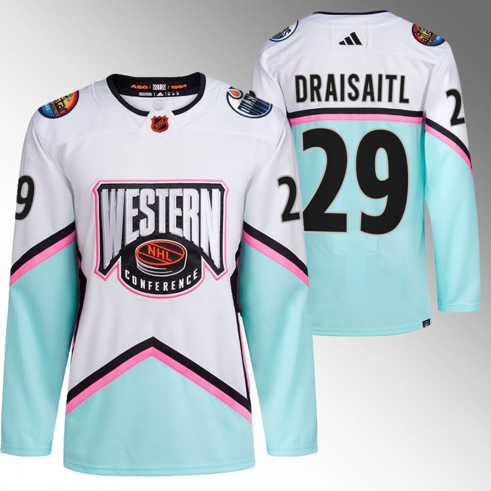 Edmonton Oilers #29 Leon Draisaitl White 2023 NHL All-Star Western Conference Authentic Jersey