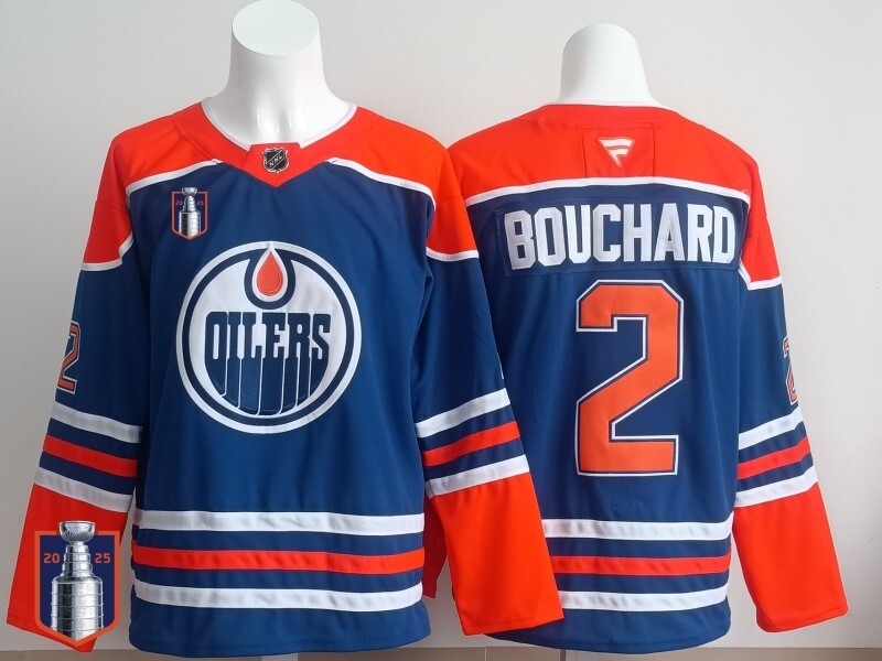 Edmonton Oilers #2 Evan Bouchard Oilers Champion Edition Style 2